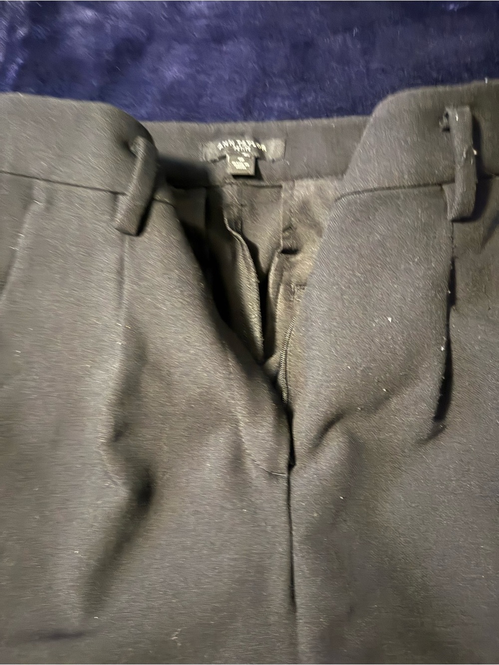 Ann Taylor Women's Black Flat-Front Dress Pants